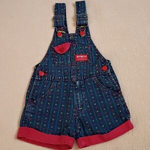 Vintage OshKosh B'gosh Denim XOXO Shortalls 2T